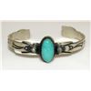 Image 3 : Navajo Royston Turquoise Cast Sterling Hand Etched