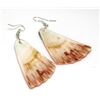 Image 4 : Santo Domingo Spiny Oyster Shell Slab Earrings Silver