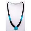 Image 1 : SANTO DOMINGO HEISHI NECKLACE LUPE LOVATO TURQUOISE PEN