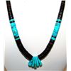 Image 2 : SANTO DOMINGO HEISHI NECKLACE LUPE LOVATO TURQUOISE PEN