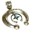 Image 2 : Massive Navajo Sand Cast Sterling Double Naja Pendant