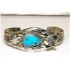 Image 2 : Navajo Kachina Cuff Bracelet Sterling Silver Kingman