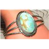 Image 10 : Navajo Dry Creek Turquoise Sterling Cuff Bracelet