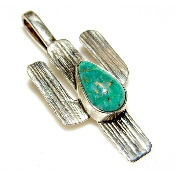 Navajo Saguaro Cactus Pendant Sterling Silver Royston