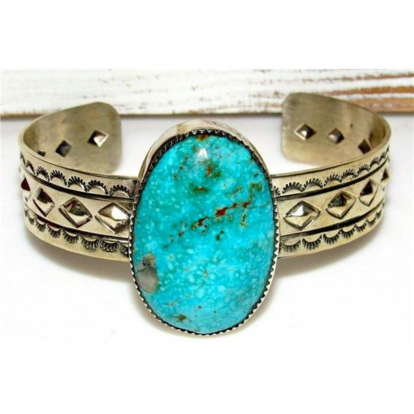Massive Native American Royston Cuff Bracelet Native