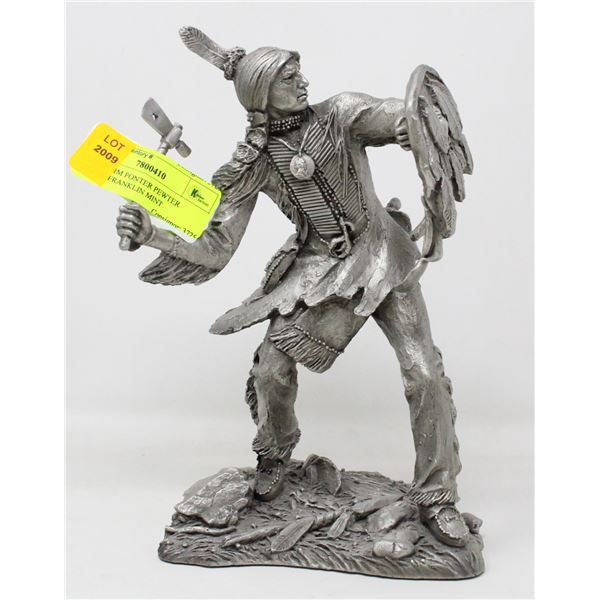 13 INCH JIM PONTER PEWTER STATUE FRANKLIN MINT