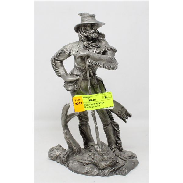 13 INCH JIM PONTER PEWTER STATUE FRANKLIN MINT