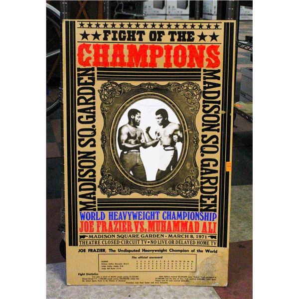 AUTOGRAPHED MOHAMMED ALI FIGHT POSTER