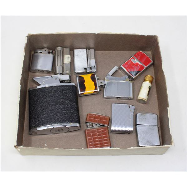 BOX ASSORTED VINTAGE LIGHTERS
