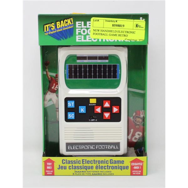 NEW HANDHELD ELECTRONIC FOOTBALL GAME RETRO