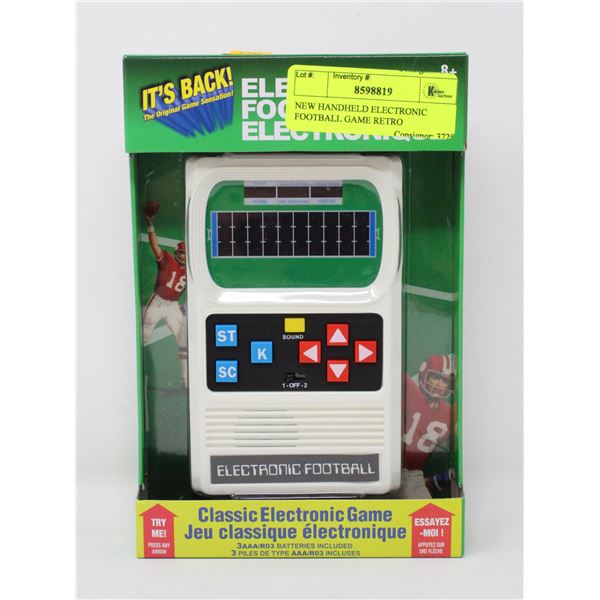 NEW HANDHELD ELECTRONIC FOOTBALL GAME RETRO