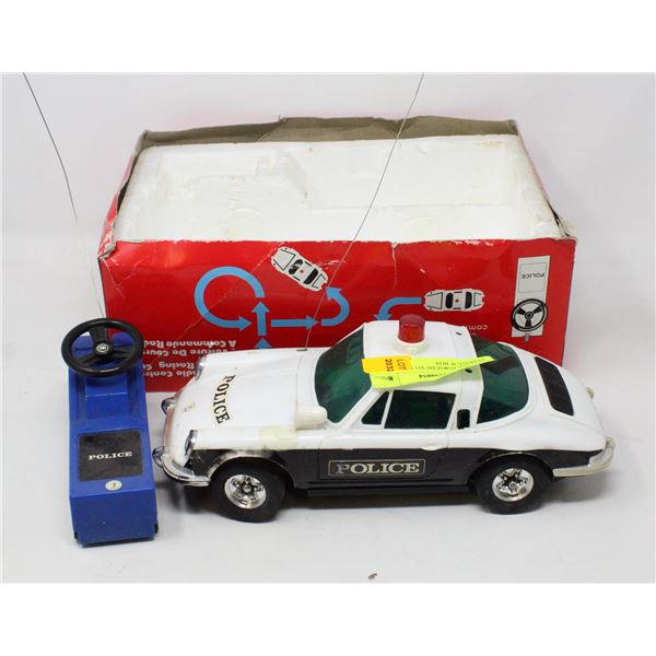 VINTAGE PORSCHE 911 POLICE CAR REMOTE W BOX