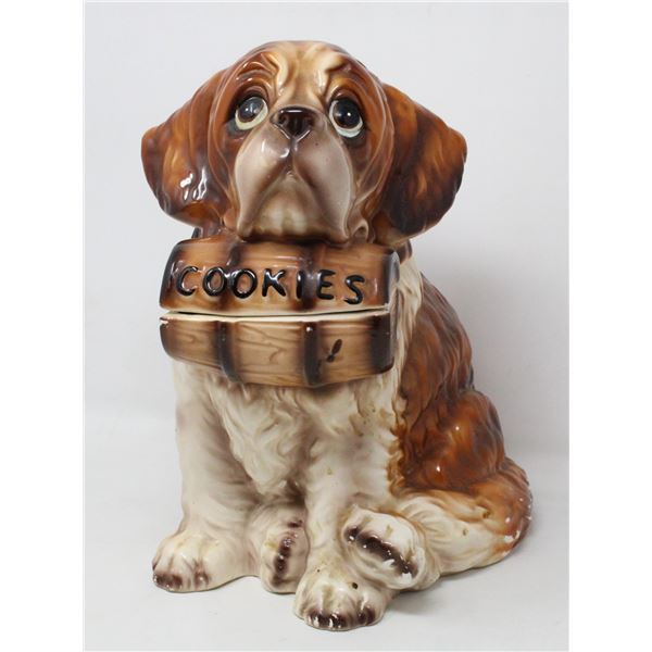 VINTAGE ST BERNARD DOG COOKIE JAR