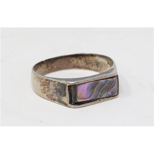 STERLING SILVER INLAID RING