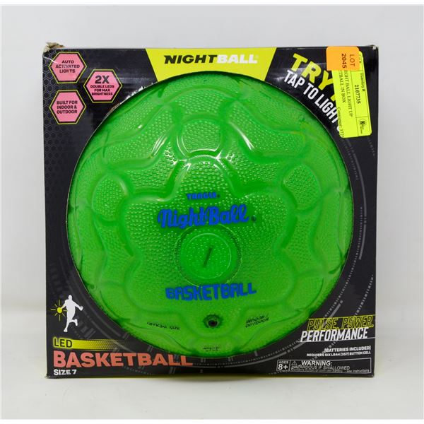NEW NIGHT BALL LIGHT UP BASKETBALL IN BOX