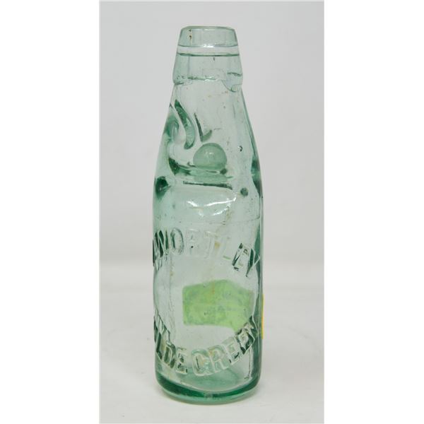 1800S WORTLEY MARBLE INSET BOTTLE RARE