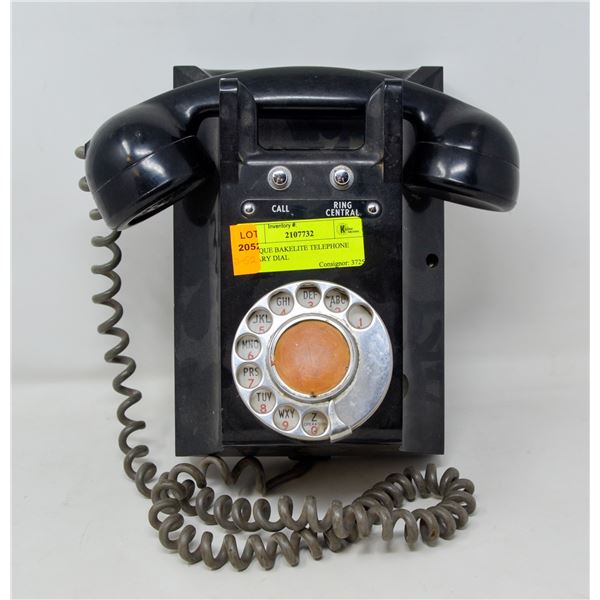 ANTIQUE BAKELITE TELEPHONE ROTARY DIAL