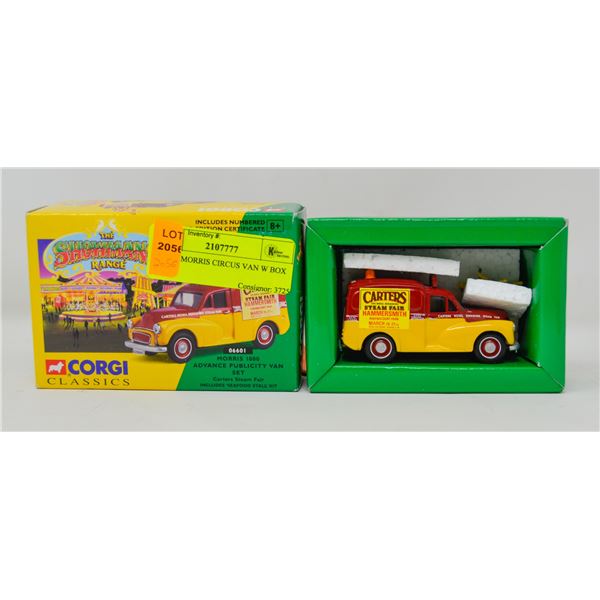 CORGI MORRIS CIRCUS VAN W BOX