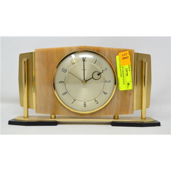 MID CENTURY MODERN STONE FACE CLOCK BATTERY