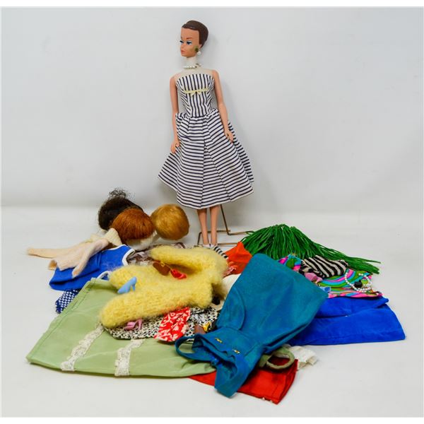1960S BARBIE DOLL W/ CLOTHES  WIGS ACCESSORIES