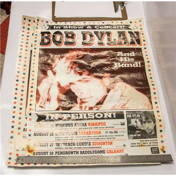 LOT OF ORIG BOB DYLAN CONCERT POSTERS
