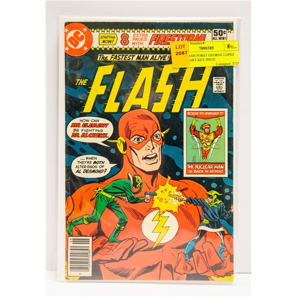 THE FLASH FORST GEORGE LOPEZ COVER ART KEY ISSUE