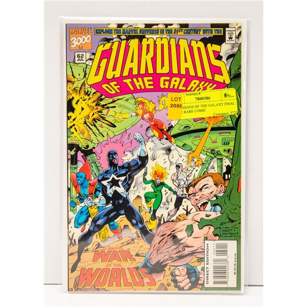 GUARDIANS OF THE GALAXY FINAL ISSUE RARE COMIC