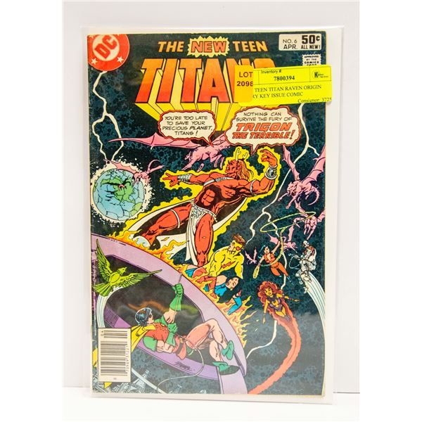 NEW TEEN TITAN RAVEN ORIGIN STORY KEY ISSUE COMIC