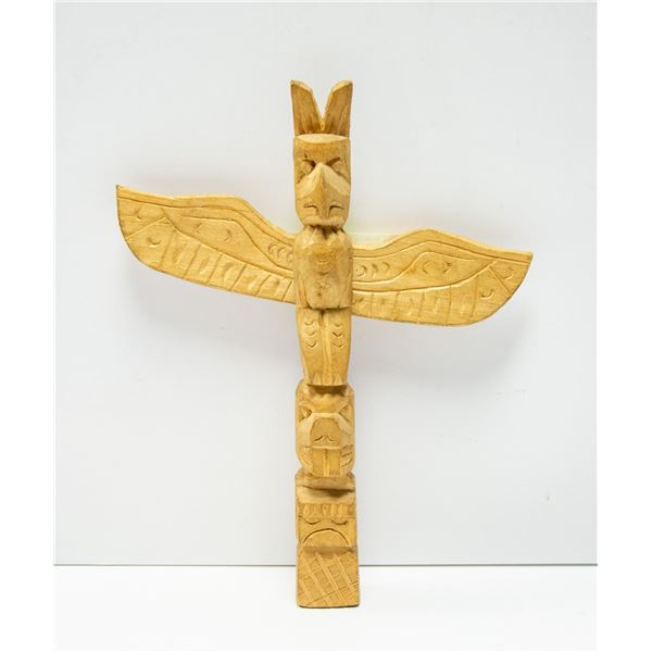 HAND CARVED MINIATURE TOTEM POLE