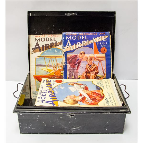 STRONG BOX FULL OF 1920-30S AIRPLANE MAGAZINES
