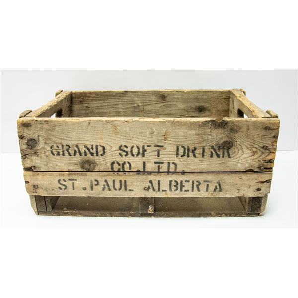 ANTIQUE GRAND SOFT DRINK WOODEN CRATE