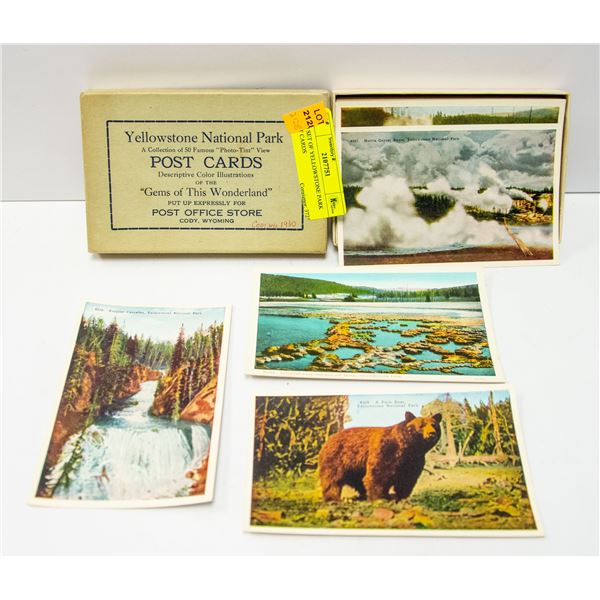 1930 SET OF YELLOWSTONE PARK POST CARDS