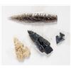 Image 1 : FOUR ANTIQUE INDIGENOUS ARROW HEADS
