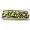 Image 1 : BOX OF ANTIQUE MARBLES ASSORTED