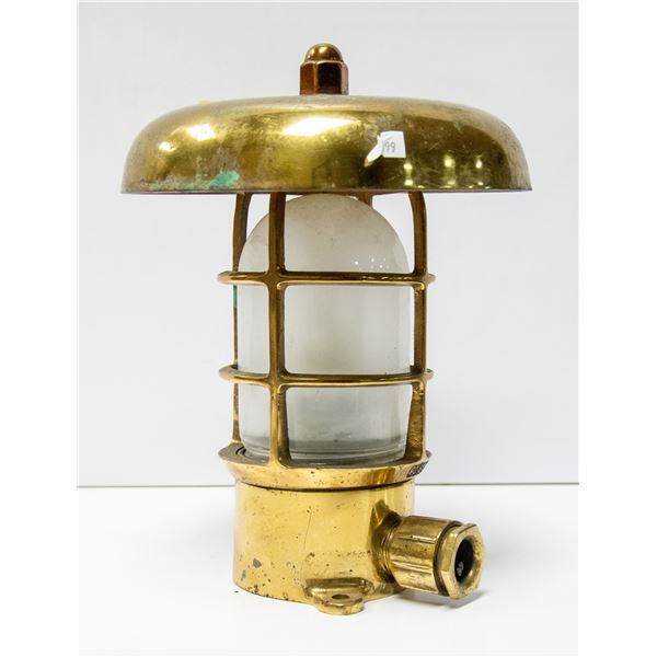ANTIQUE BRASS SHIPS LIGHT EXPLOSION PROOF