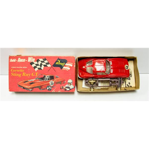 REVELL CORVETTE STING RAY SLOT CAR BODY ENGINE AND