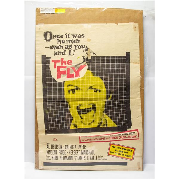 ORIGINAL THE FLY HORROR POSTER ONE SHEET RARE