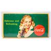 Image 1 : LARGE 1940S COCA COLA ADVERTISING SIGN