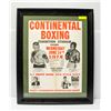 Image 1 : ANTIQUE BOXING POSTER PROFESSIONALLY FRAMED