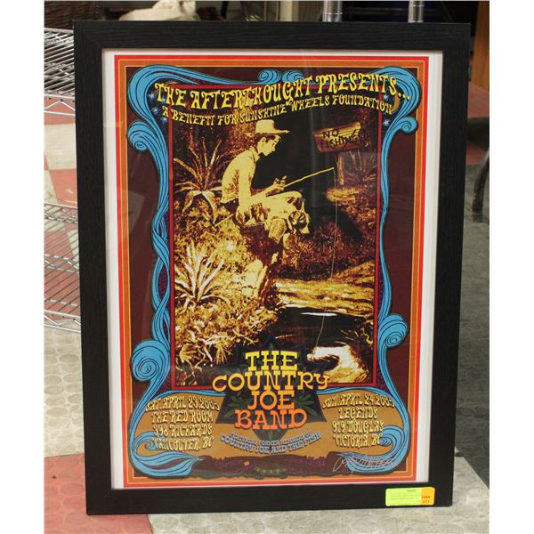 COUNTRY JOE CONCERT POSTER SIGNED BOB MASSE