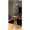 Image 1 : ANTIQUE GLASS OIL LAMP WITH CHIMNEY