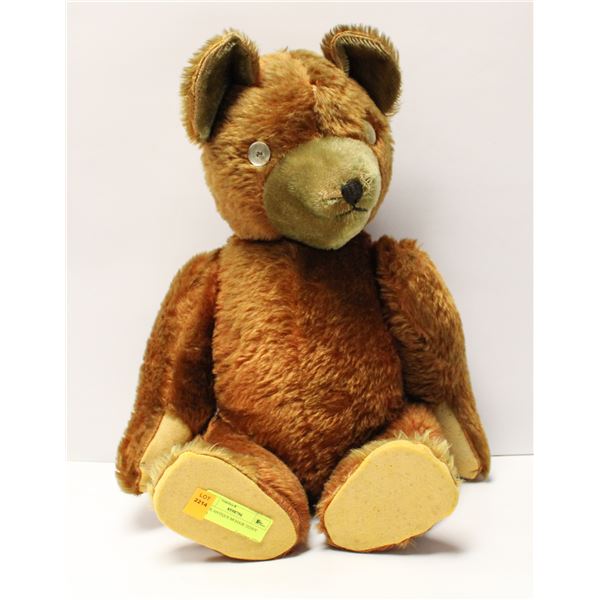 LARGE ANTIQUE MOHAIR TEDDY BEAR