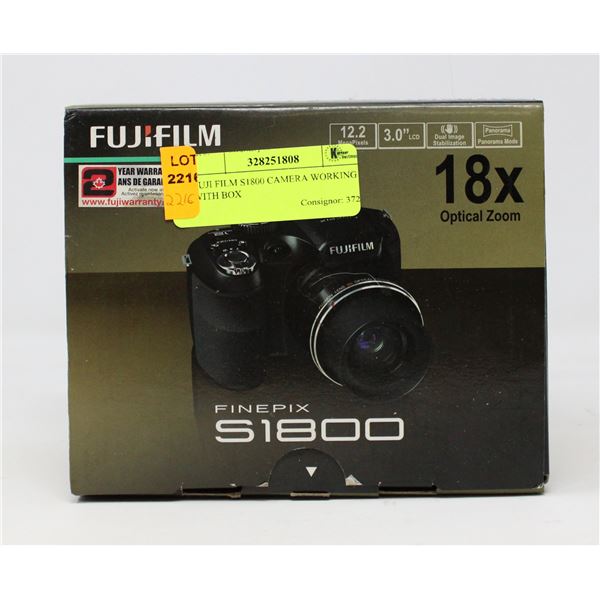 FUJI FILM S1800 CAMERA WORKING WITH BOX