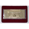 Image 2 : 22K GOLD PLATED US $2 BILL WITH COA IN CASE