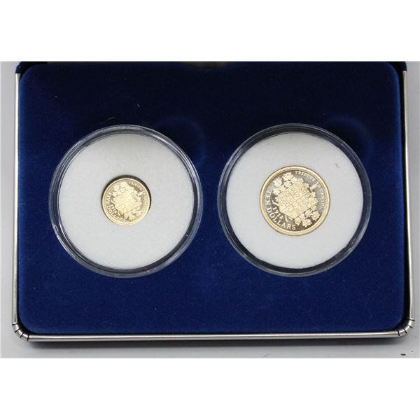 SOLID 14K GOLD CANADIAN COOK ISLAND COIN SET COA