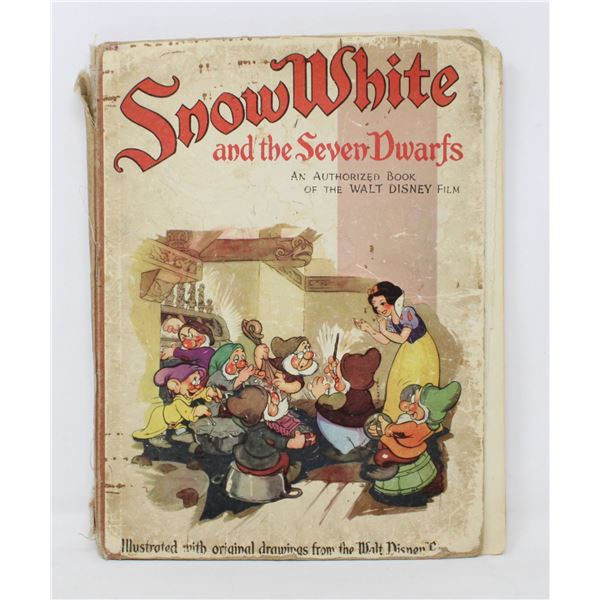 1930S DISNEY SNOW WHITE ILLUSTRATED BOOK RARE