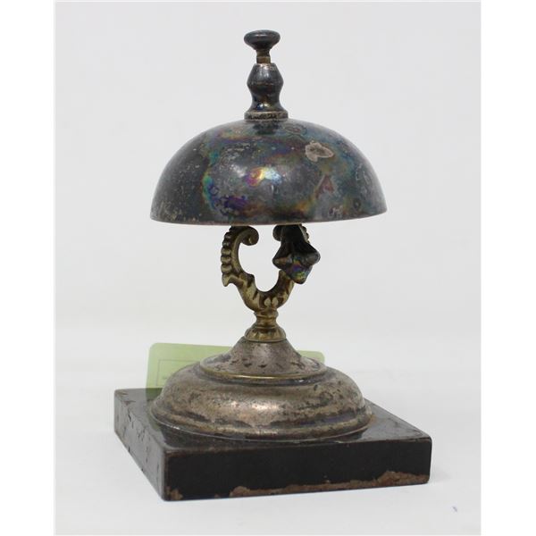 ANTIQUE PLATED HOTEL FRONT DESK BELL