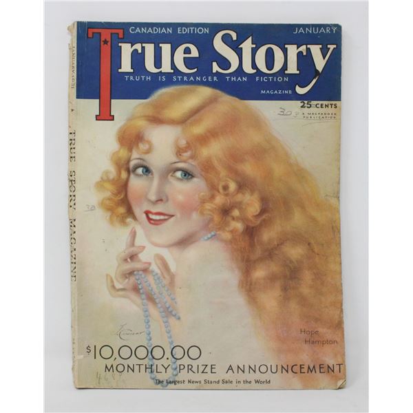 1930S TRUE STORY MAGAZINE PAINTED COVER ART