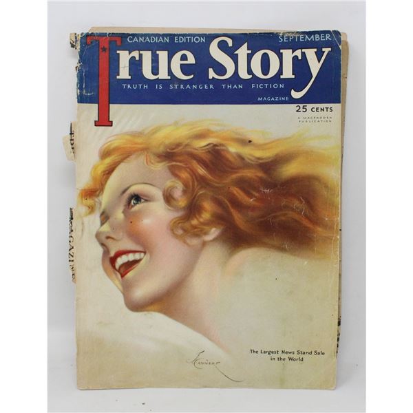 1930S TRUE STORY MAGAZINE PAINTED COVER ART