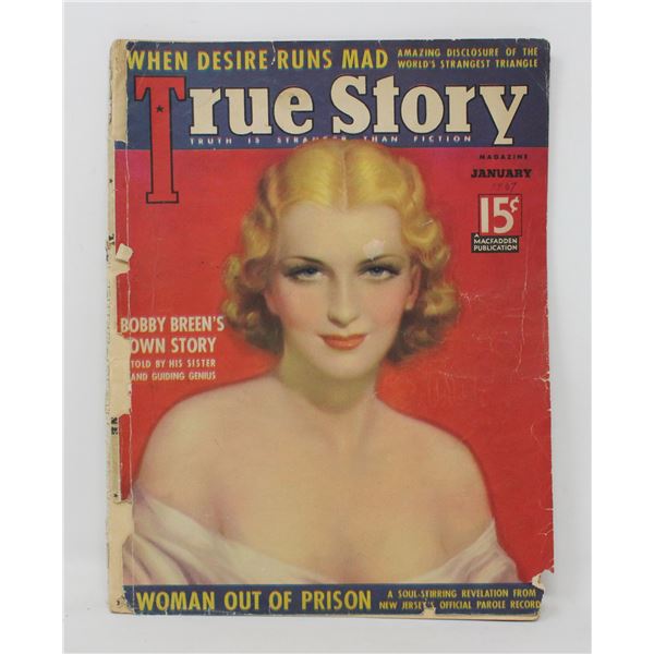 1930S TRUE STORY MAGAZINE PAINTED COVER ART